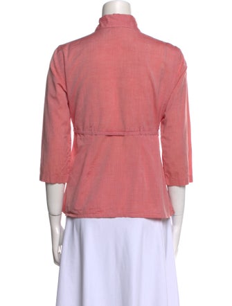 Borrelli Three-Quarter Sleeve Button-Up Top