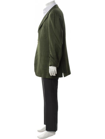 Borrelli Wool Plaid Print Blazer