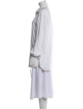 Borrelli Long Sleeve Button-Up Top