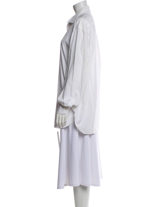 Borrelli Long Sleeve Button-Up Top