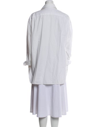 Borrelli Long Sleeve Button-Up Top