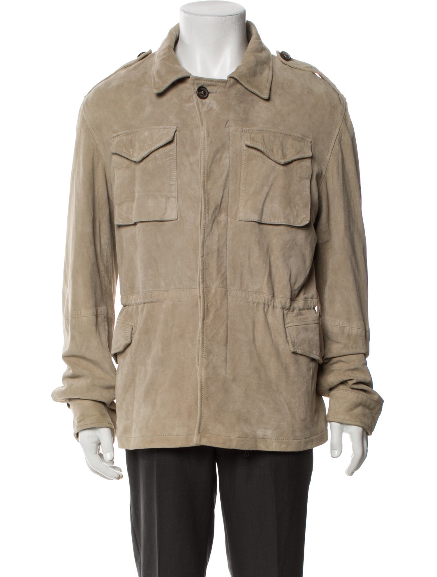 Borrelli Leather Utility Jacket