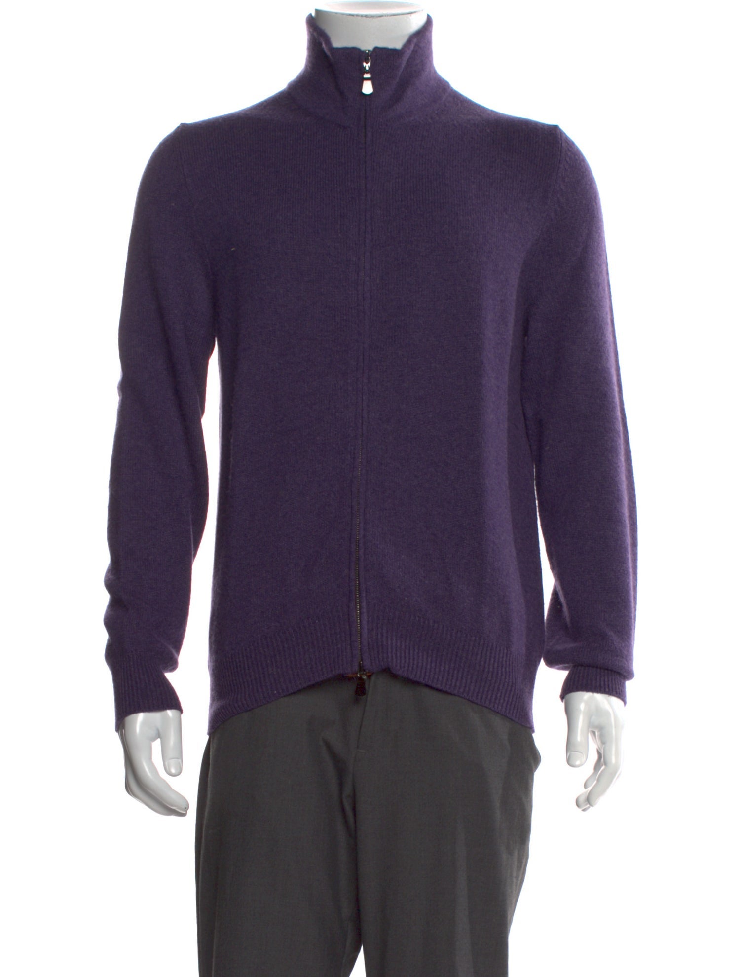 Borrelli Cashmere Turtleneck Polo Sweater