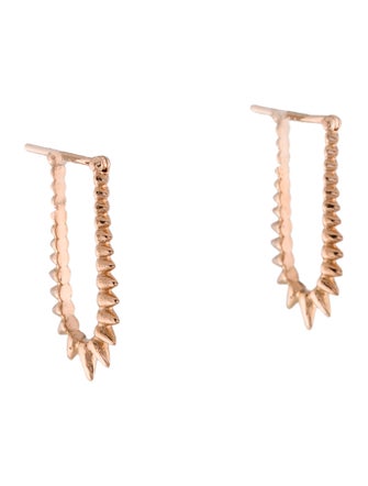 Borgioni 18K Long Spike Hoop Earrings