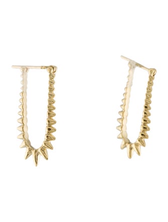 Borgioni 18K Long Spike Hoop Earrings