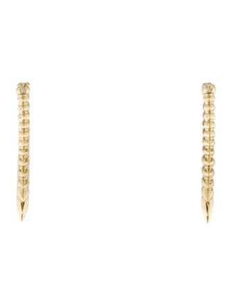 Borgioni 18K Long Spike Hoop Earrings