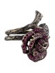 Borgioni 18K Ruby Rose & Diamond Cocktail Ring