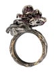Borgioni 18K Ruby Rose & Diamond Cocktail Ring