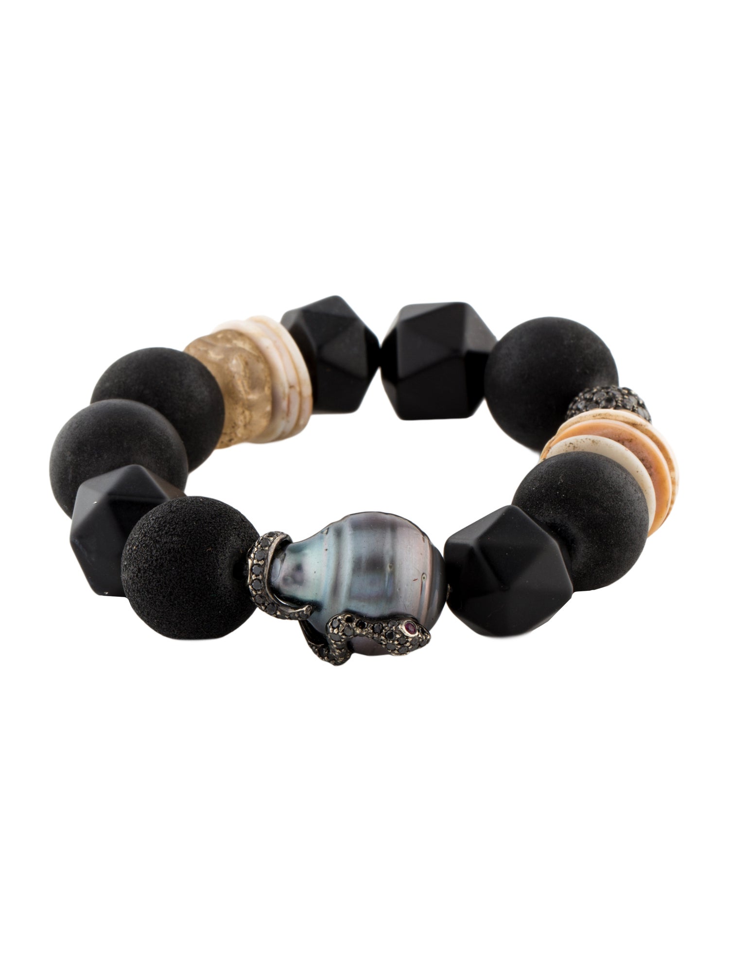 Borgioni 14K Pearl, Diamond, & Multistone Bead Bracelet