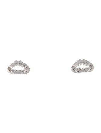 Borgioni 18K Diamond Shark Teeth Stud Earrings