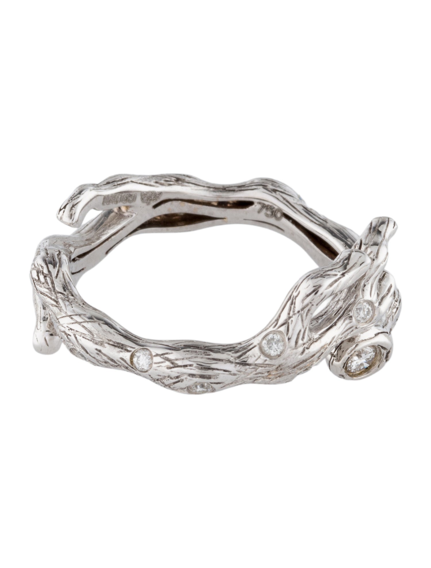 Borgioni 18K Diamond Branch Band Ring