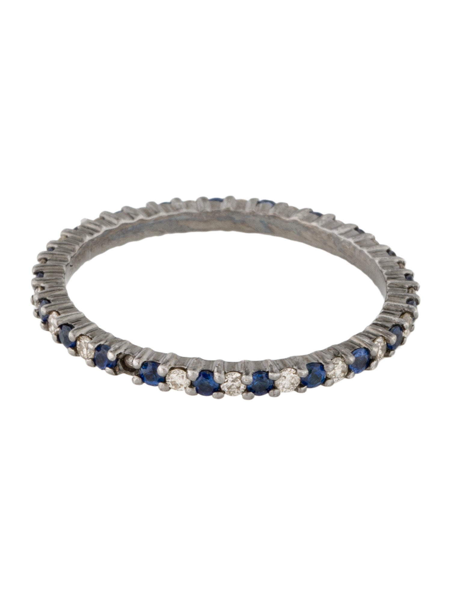 Borgioni 14K Sapphire & Diamond Eternity Band