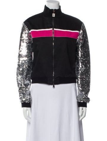 Brognano Jackets Lace Pattern Bomber Jacket M