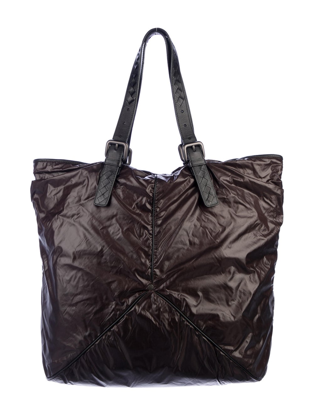 Bottega IntrecciatoTrimmed Nylon Tote Handbags BOT107120