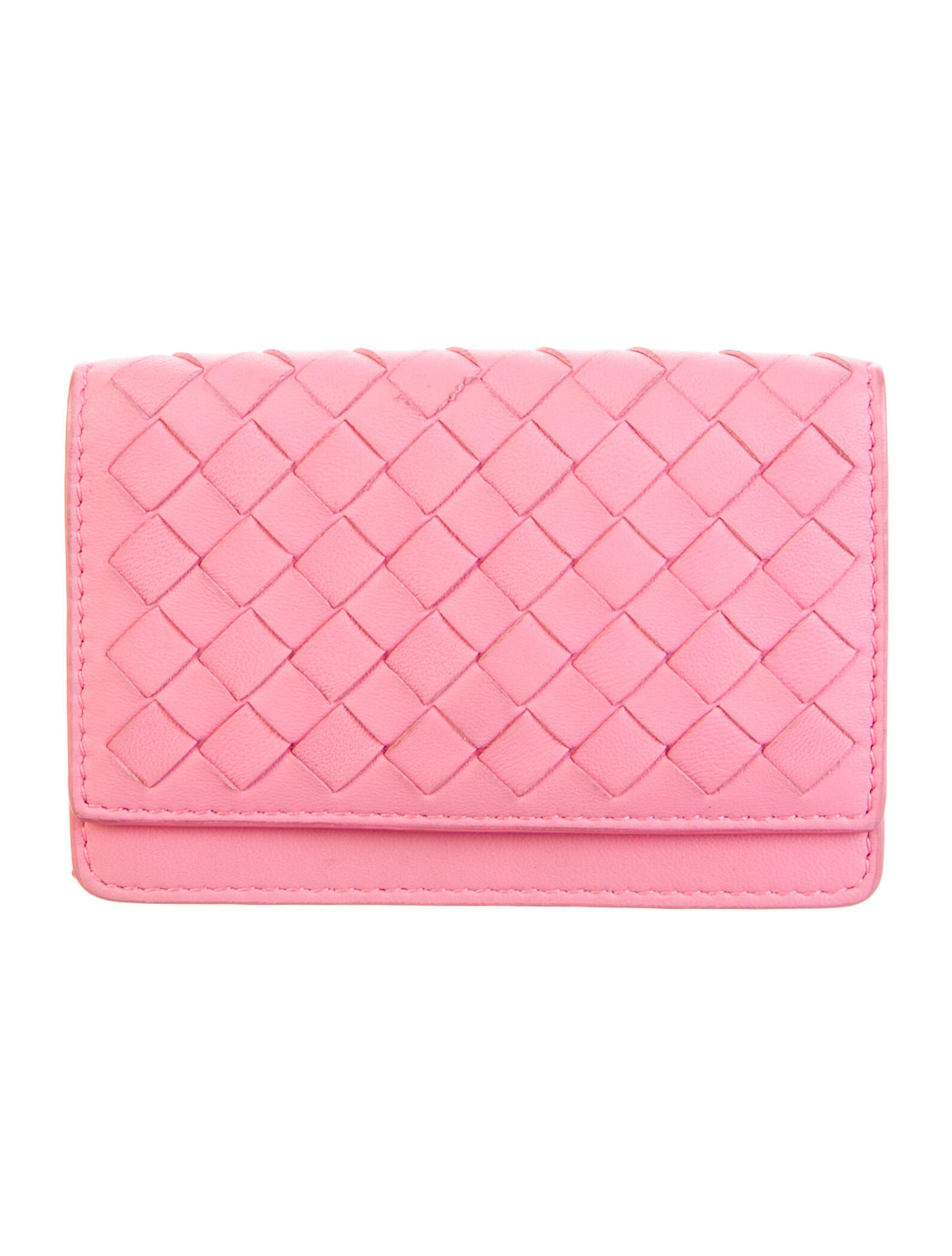 Bottega Veneta Intrecciato Weave Leather Compact Wallet