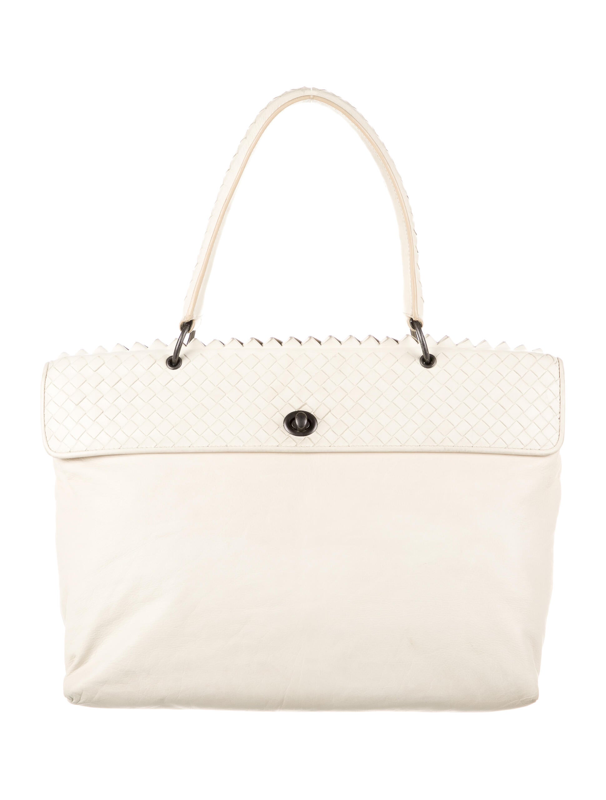 The Row Leather Emy Handle Bag White Handle Bags, Handbags