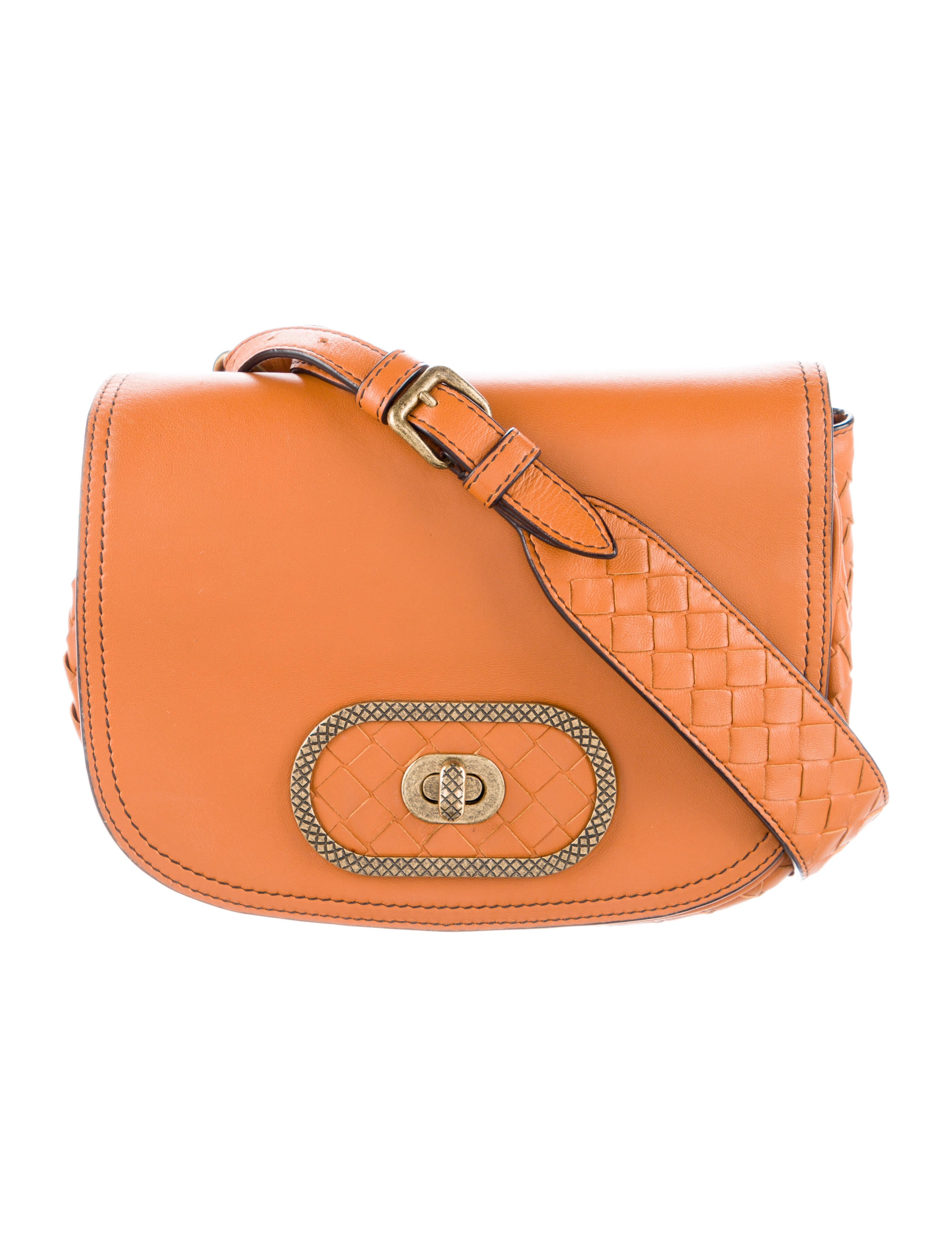 Bottega Luna Saddle Crossbody Bag Orange Crossbody Bags