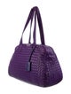 Bottega Veneta Leather Purple Intrecciato Shoulder Bag