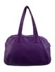 Bottega Veneta Leather Purple Intrecciato Shoulder Bag