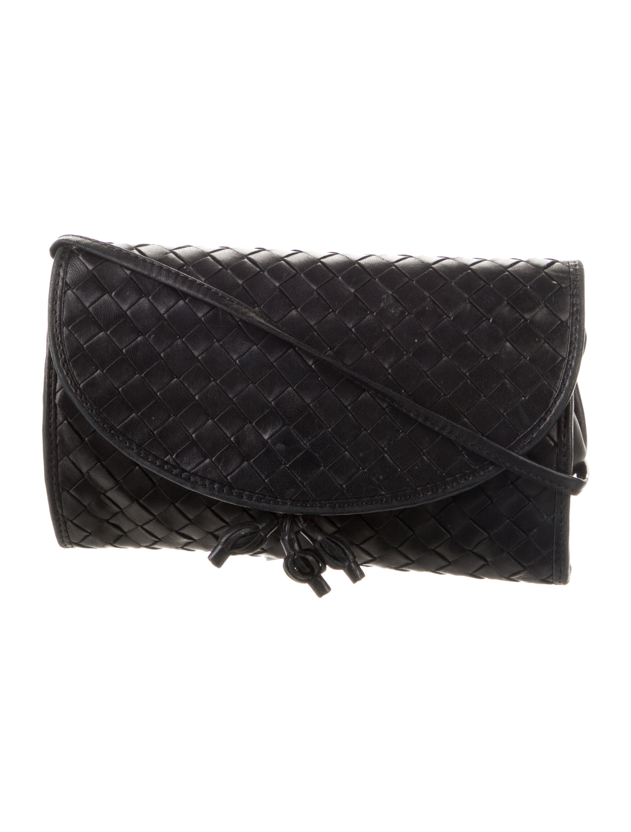 Bottega Intrecciato Crossbody Bag Black Crossbody Bags