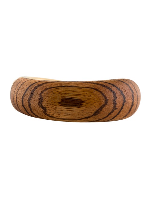 Bottega Veneta Wood Hinged Cuff