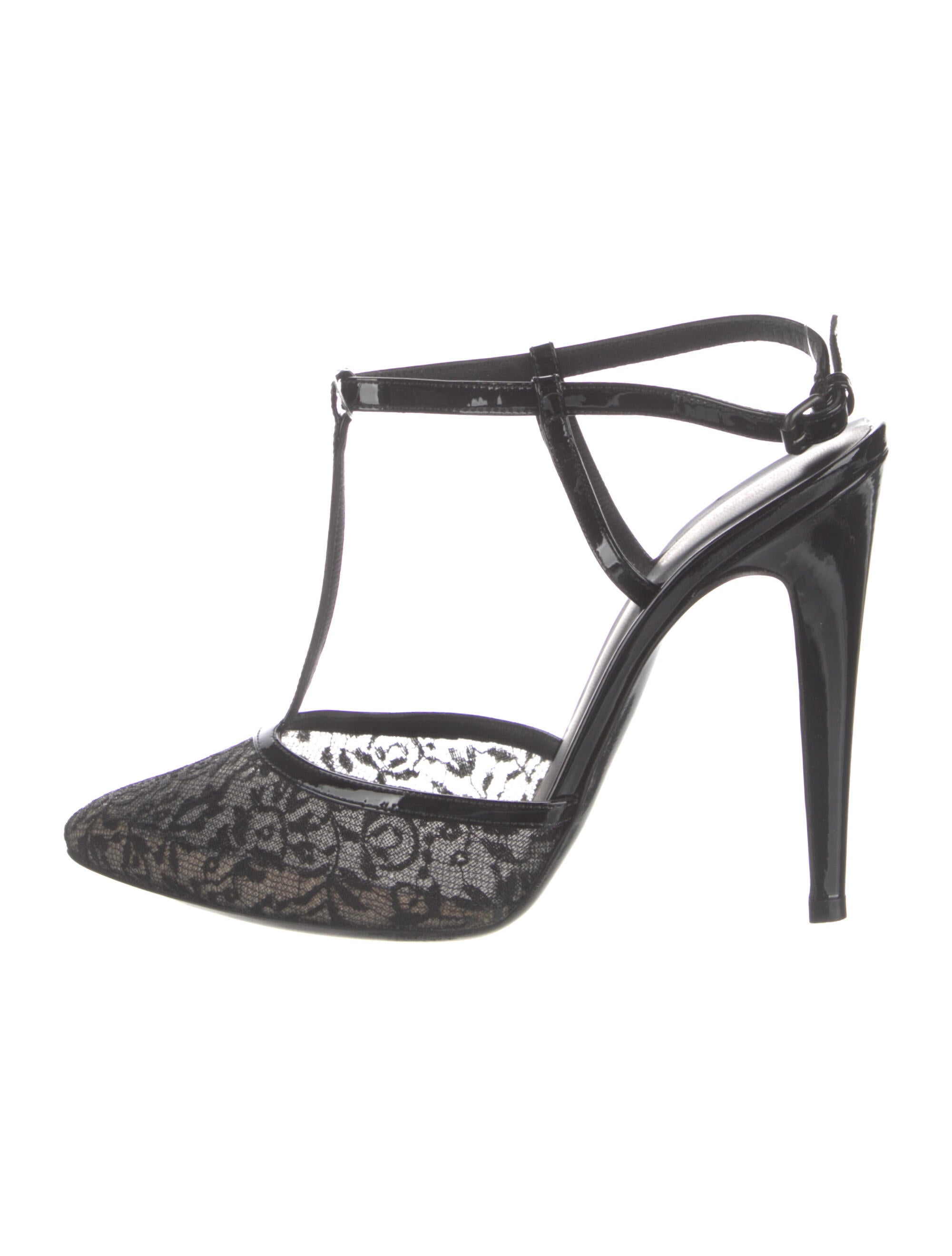 Bottega Patent Leather Floral Print TStrap Sandals Black
