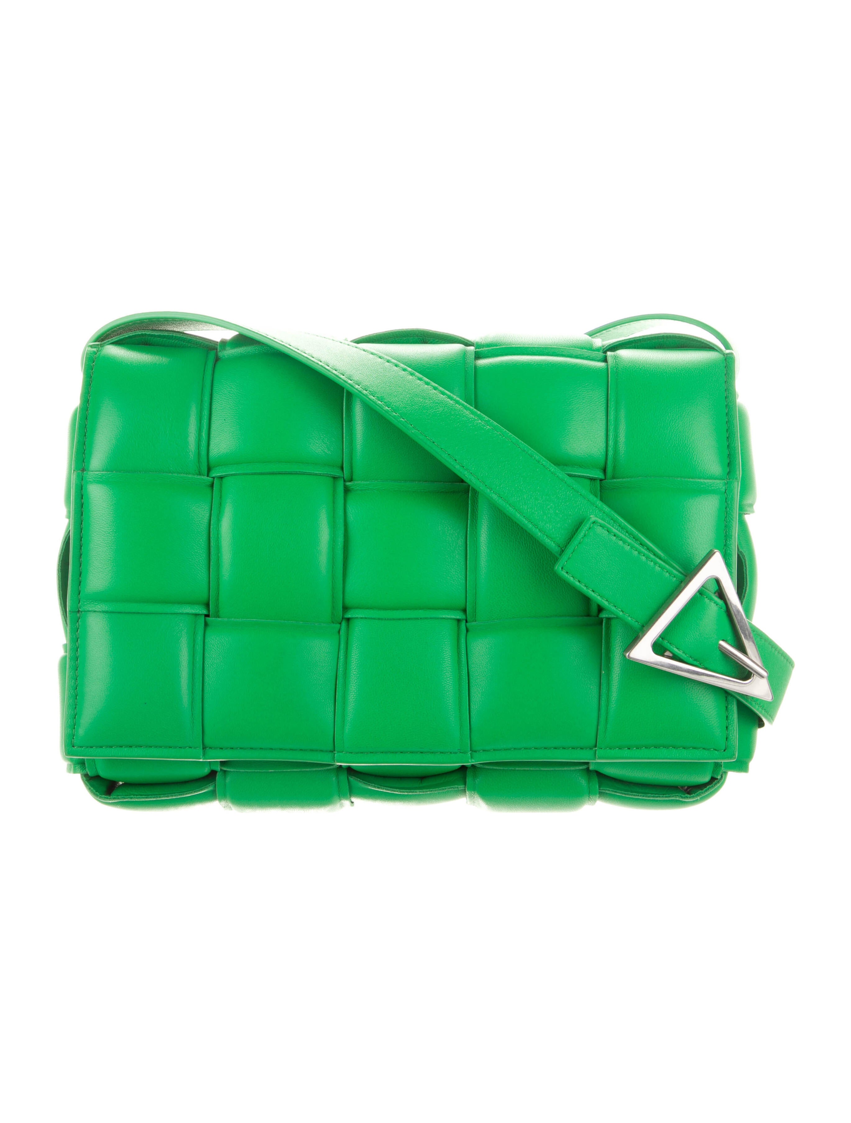 Bottega Padded Cassette Crossbody Bag Green Crossbody Bags