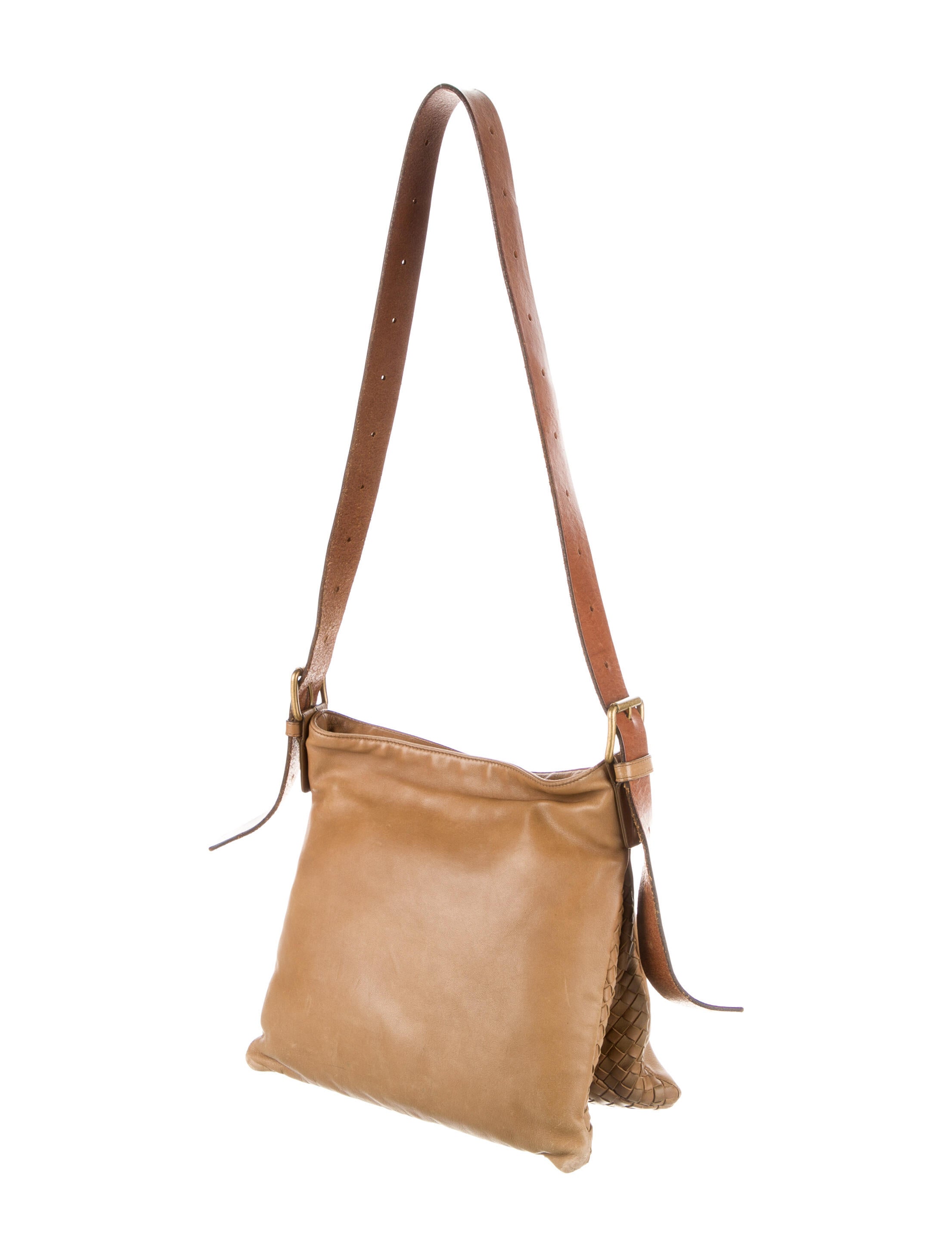 Bottega Veneta Intrecciato-Trimmed Messenger Bag