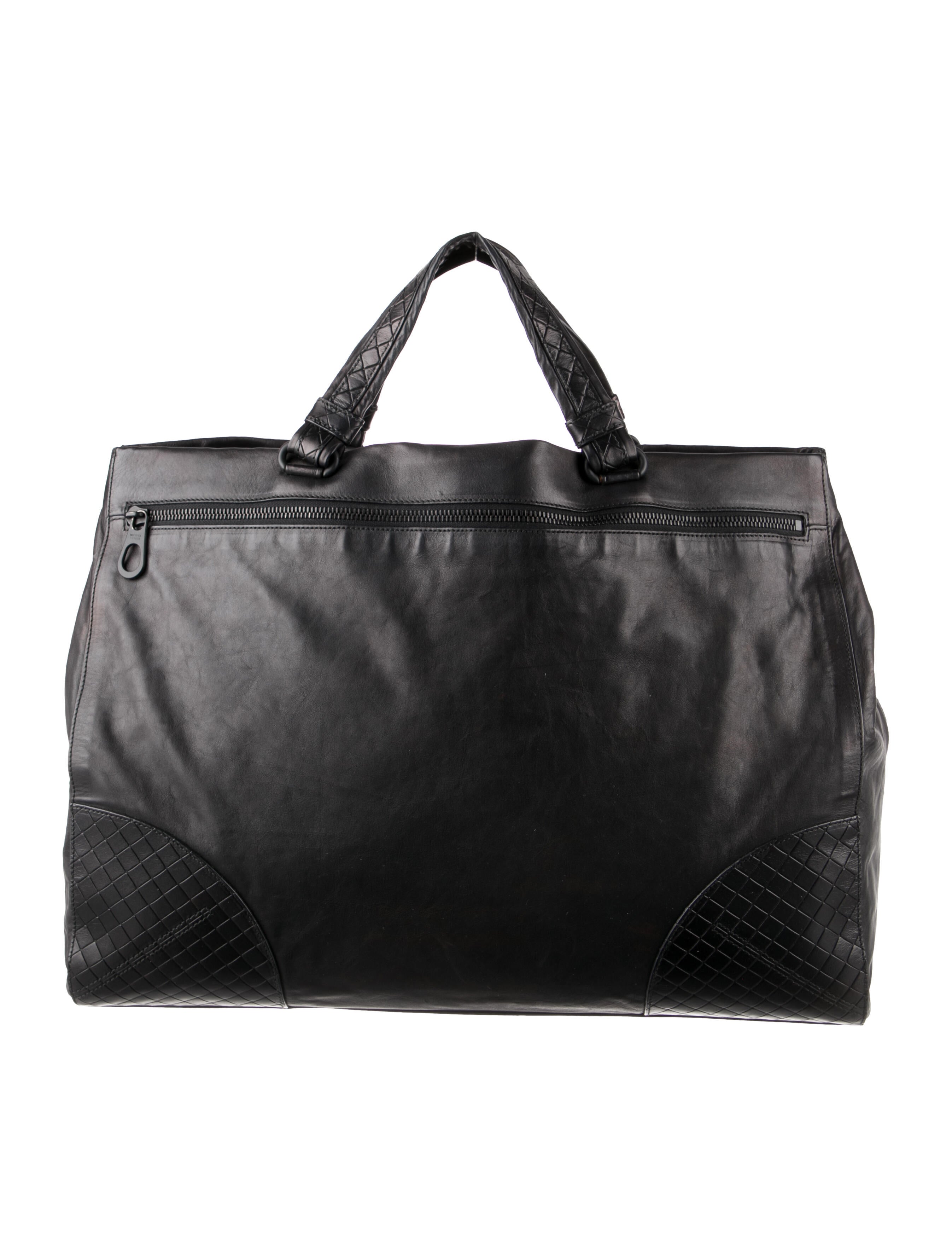 バッグ BOTTEGA VENETA INTRECCIATO LEATHER BAG Bottega Veneta Nappa Intrecciato-Trimmed Tote - Black Totes