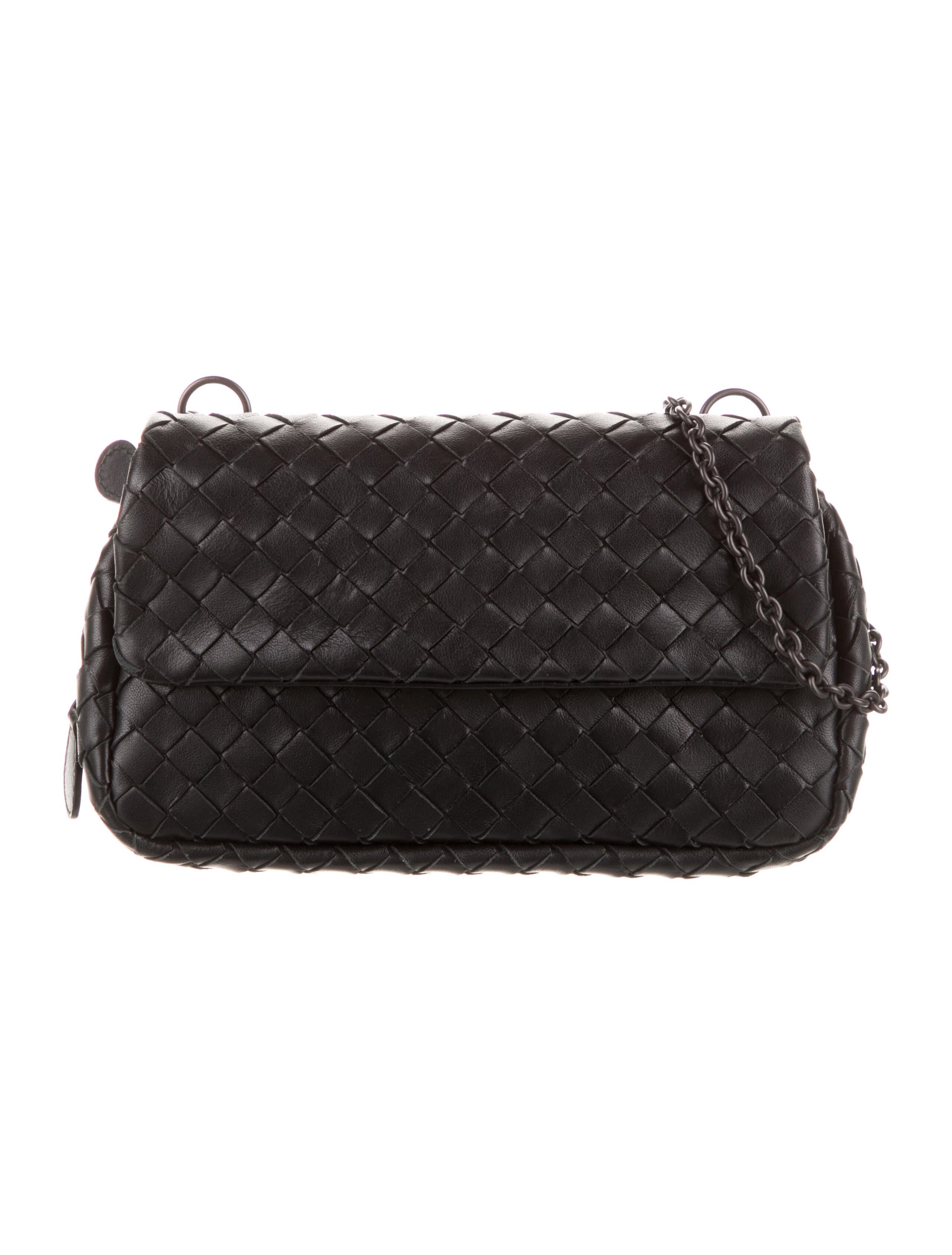 Bottega Intrecciato Mini Crossbody Bag Black Crossbody Bags