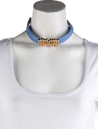 Bottega Veneta Leather Choker Necklace