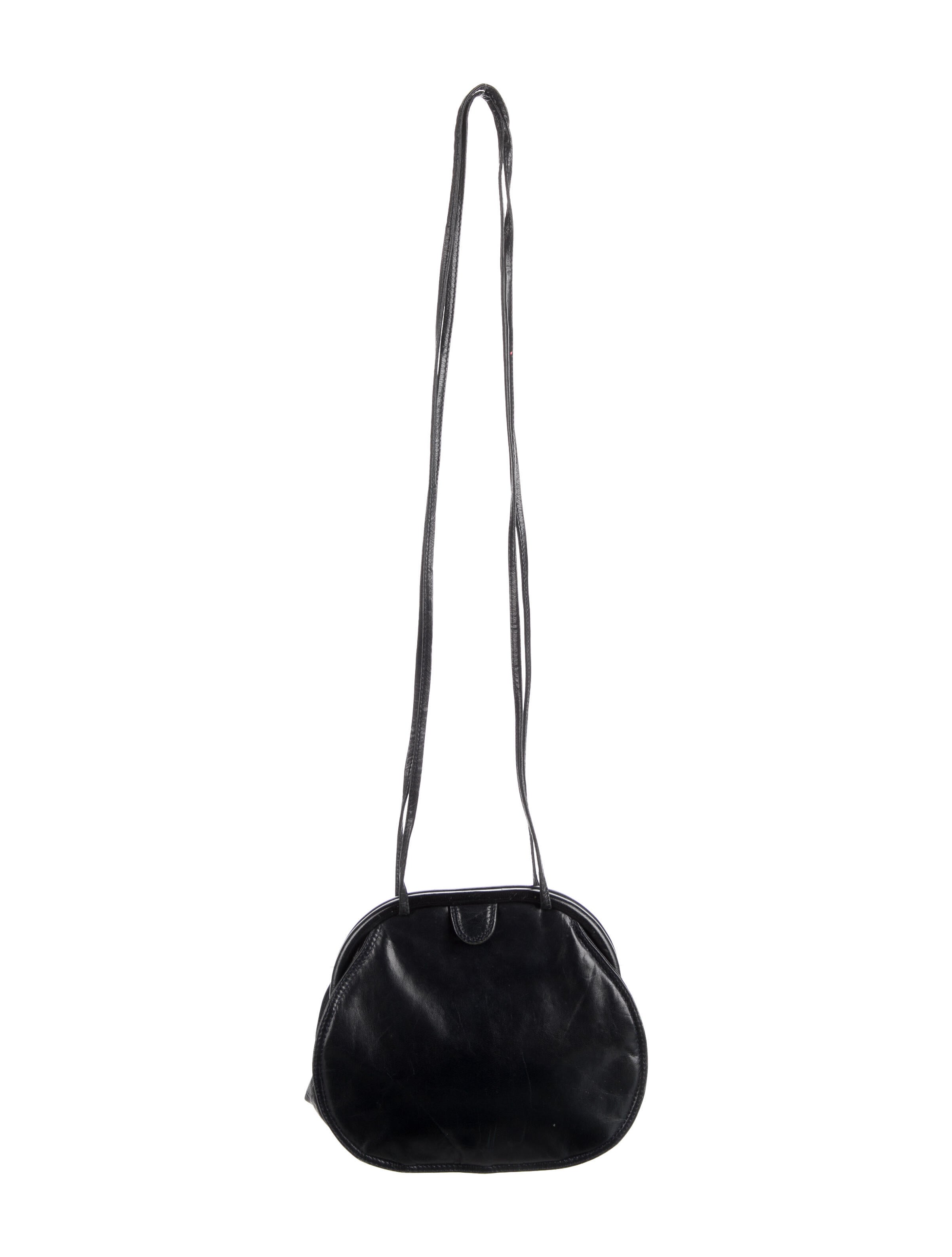 Bottega Vintage Leather Shoulder Bag Blue Shoulder Bags