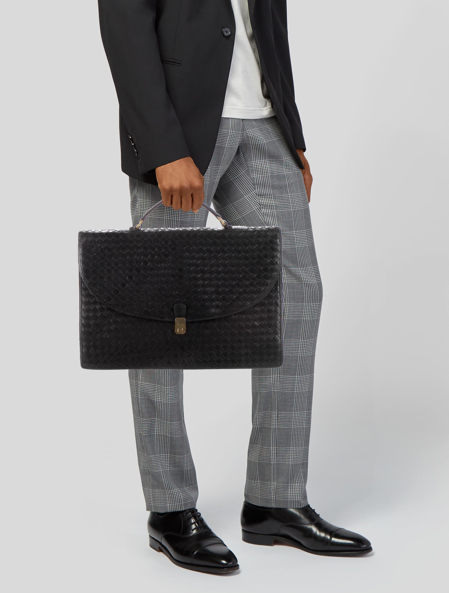 Bottega Veneta Vintage Intrecciato Briefcase - Black Briefcases, Bags ...