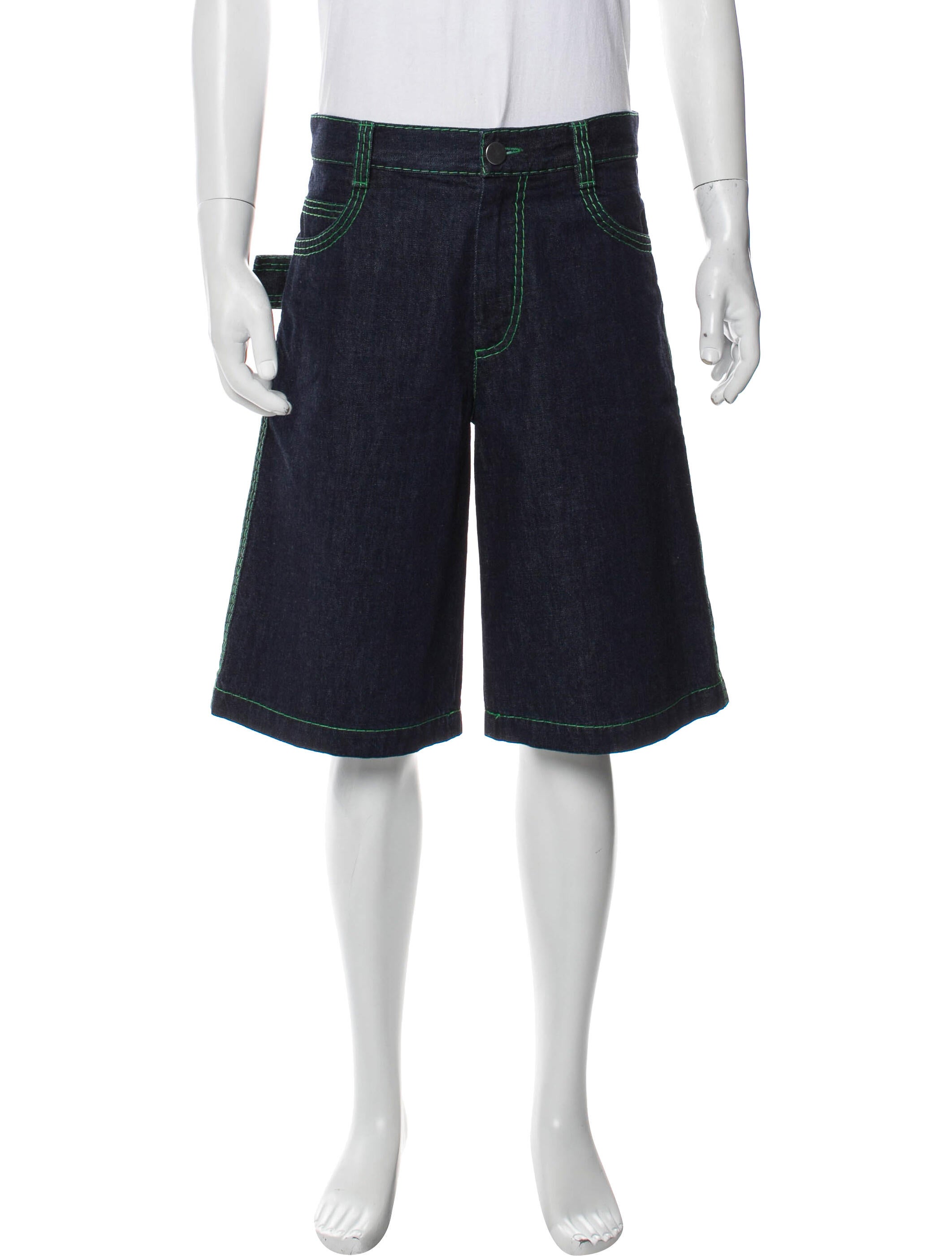 BOTTEGA VENETA DENIM SHORTS BLACK