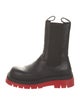 Bottega Veneta Leather Colorblock Pattern Rain Boots