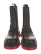 Bottega Veneta Leather Colorblock Pattern Rain Boots