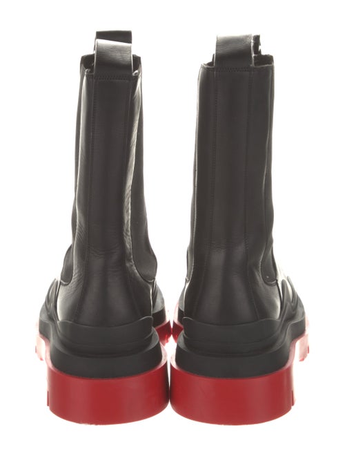 Bottega Veneta Leather Colorblock Pattern Rain Boots