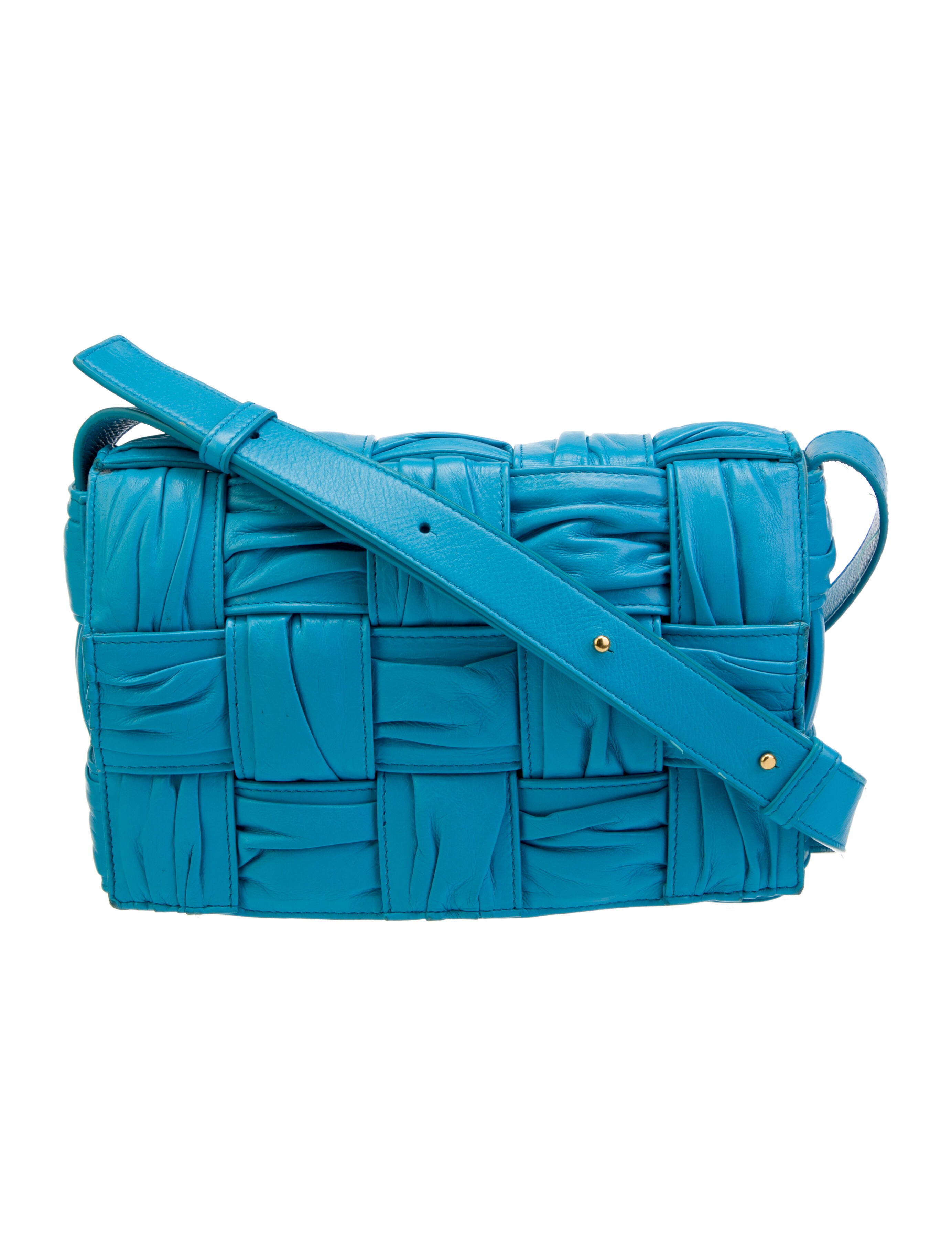 Bottega Veneta Foulard Cassette Bag - Blue Crossbody Bags