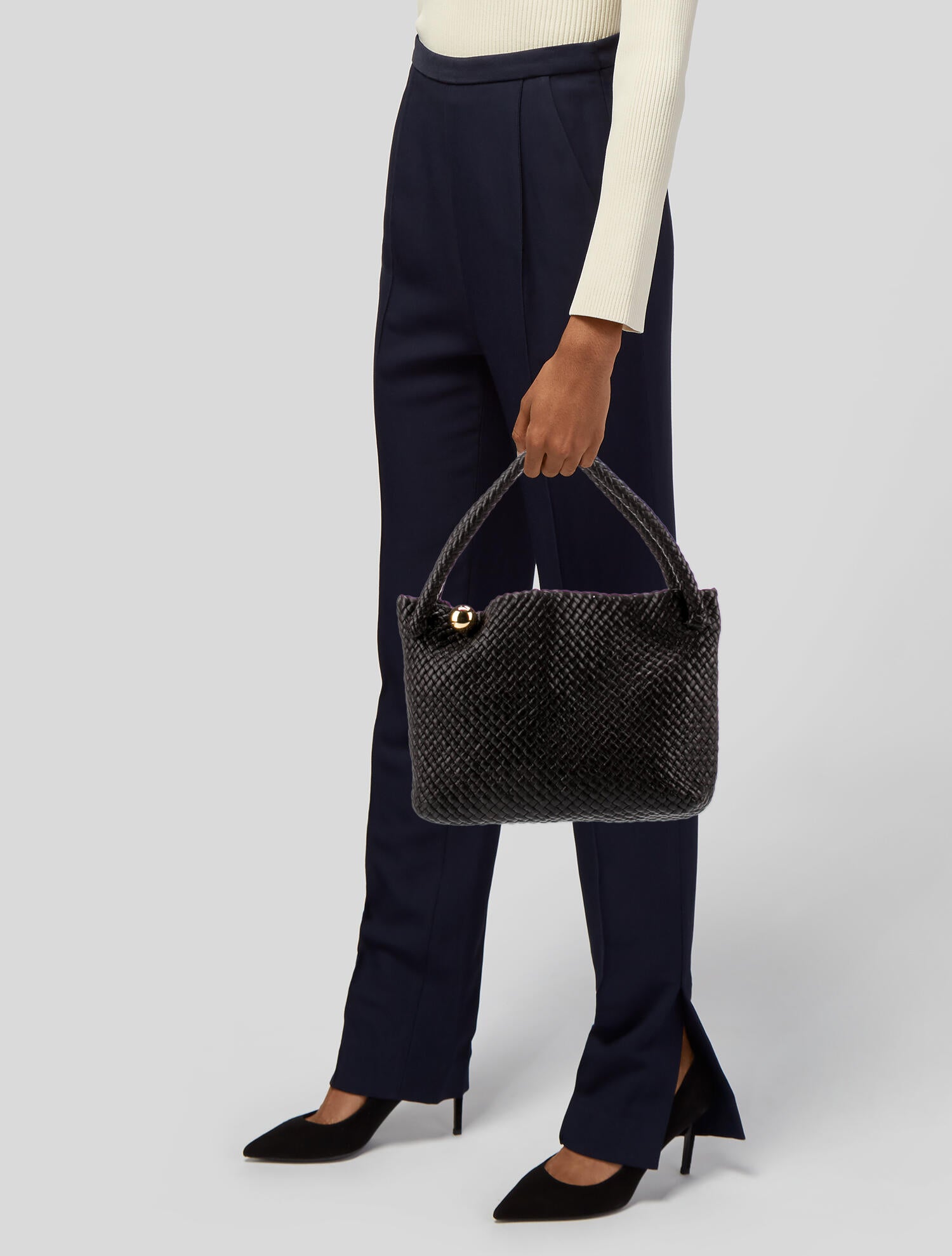 Bottega Veneta Intrecciato Tosca Bag - Brown Shoulder Bags