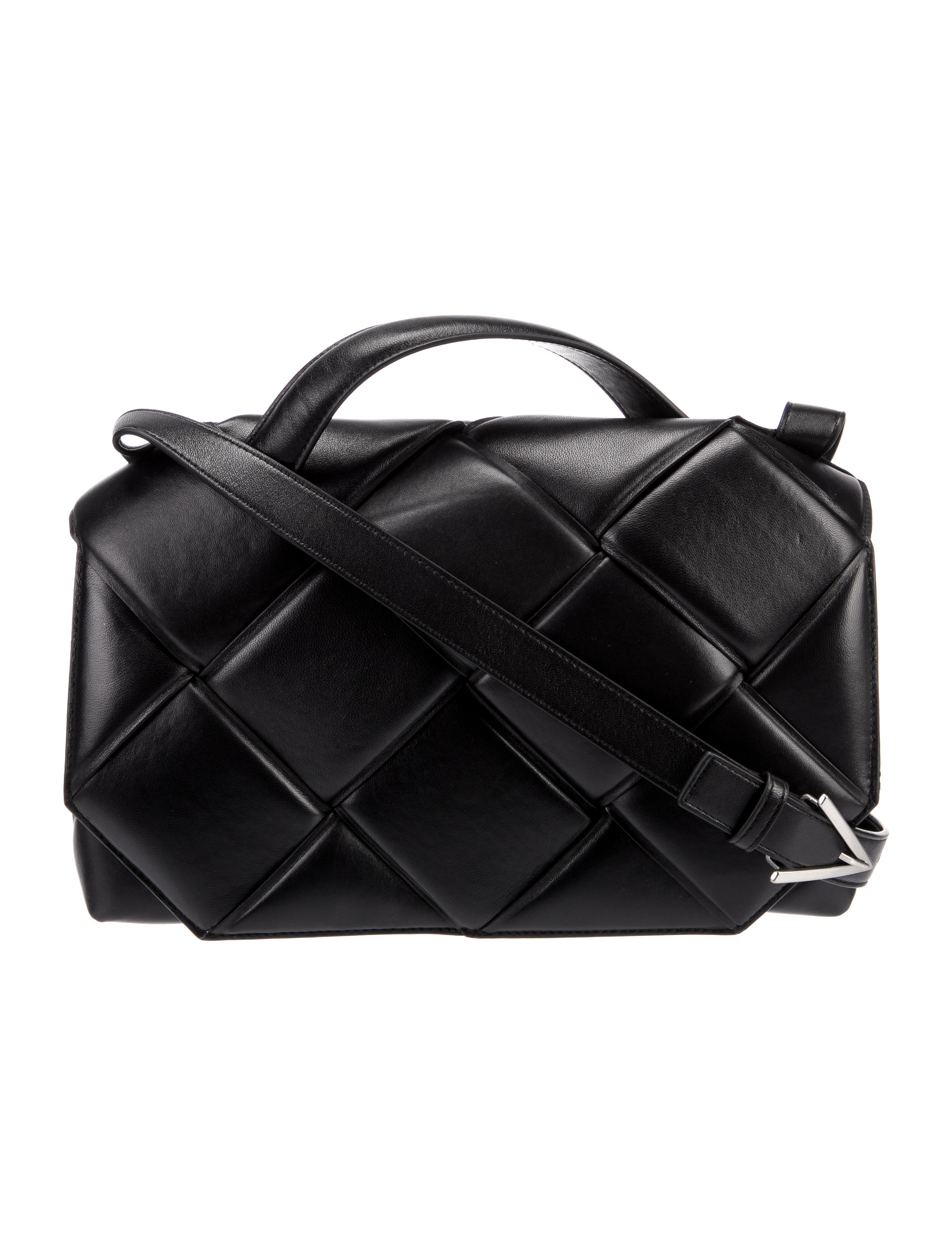 Bottega Veneta Maxi Intrecciato Padded Top Handle Bag - Black