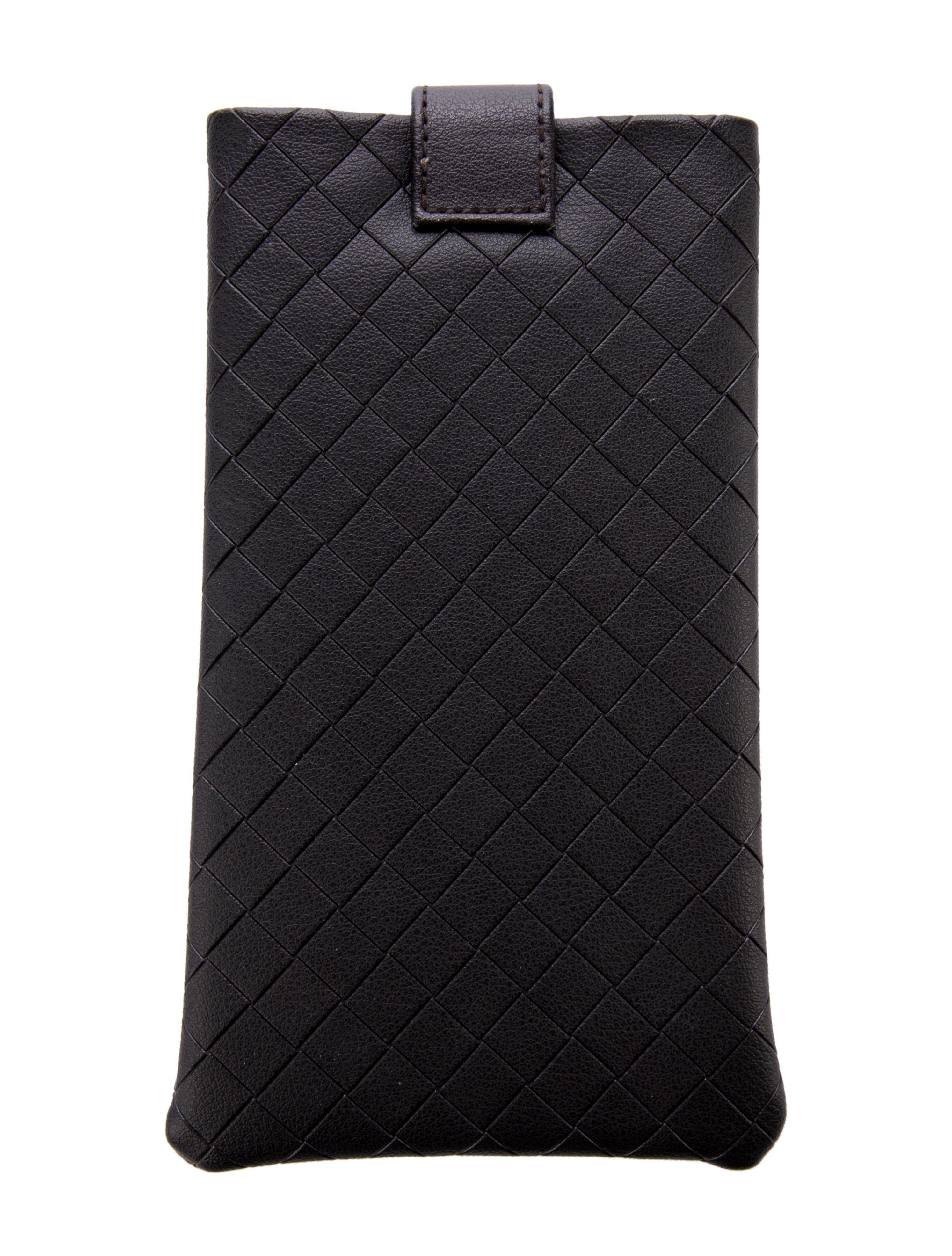 BOTTEGA VENETA ケース Bottega Veneta Intrecciato Leather Sunglasses Case - Brown Travel