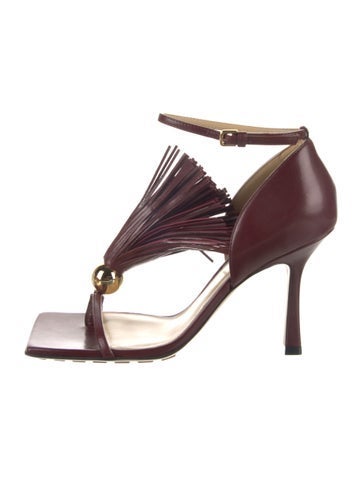 Bottega Veneta Sandals Leather Tassel Accents IT 37 | 7