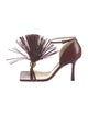 Bottega Veneta Leather Tassel Accents Sandals