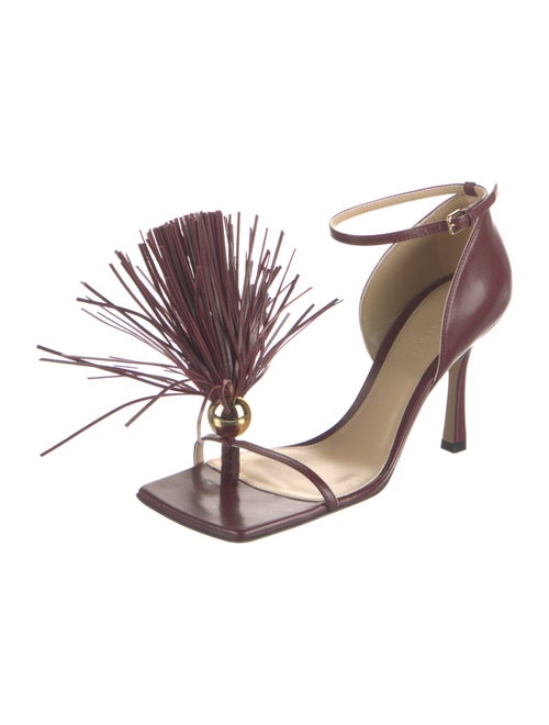 Bottega Veneta Leather Tassel Accents Sandals