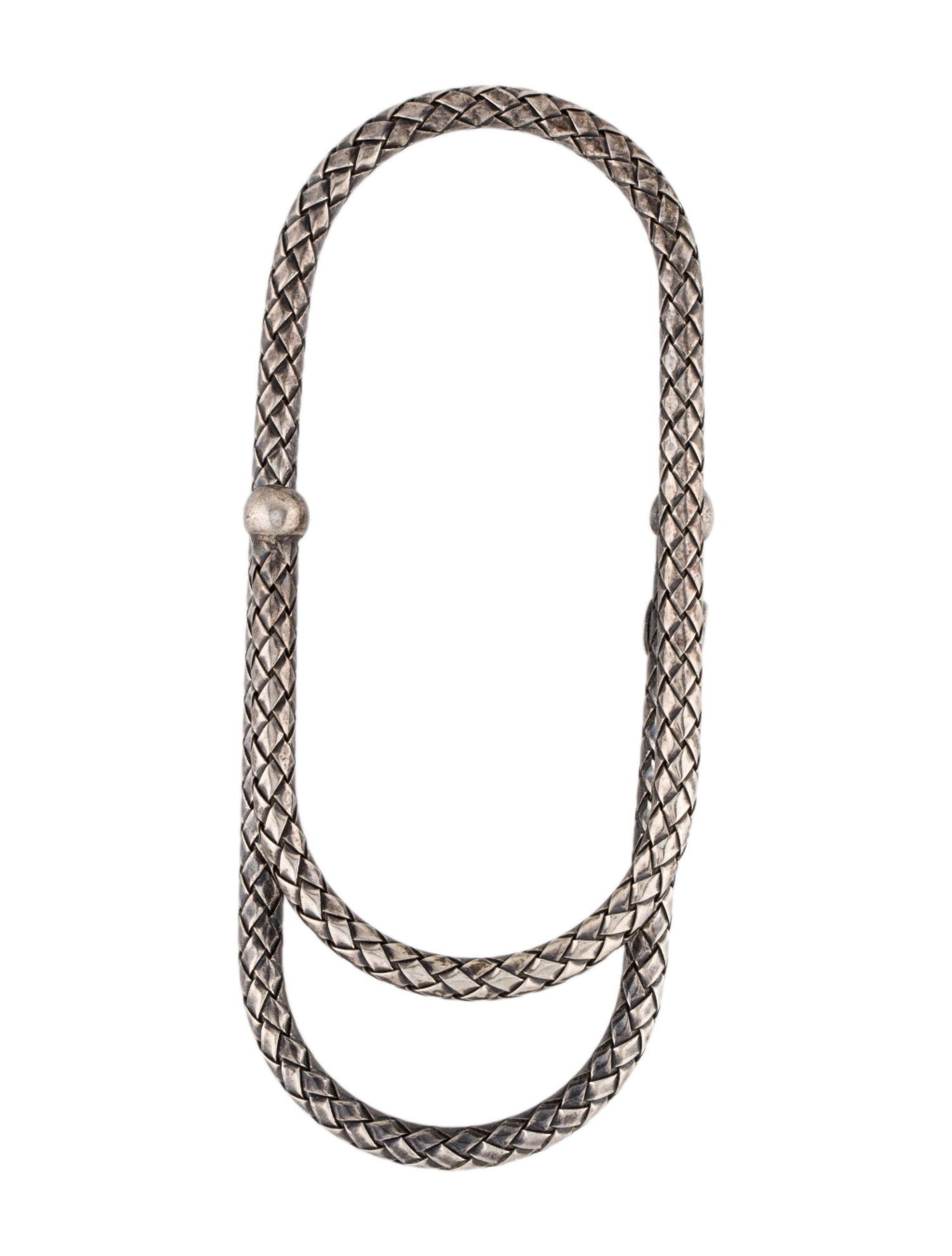 Bottega Veneta Intreccio Paper Clip Money Clip - Silver Money