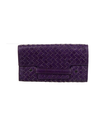 Bottega Veneta Wallets Intrecciato Weave Ostrich Continental Wallet