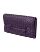 Bottega Veneta Intrecciato Weave Ostrich Continental Wallet