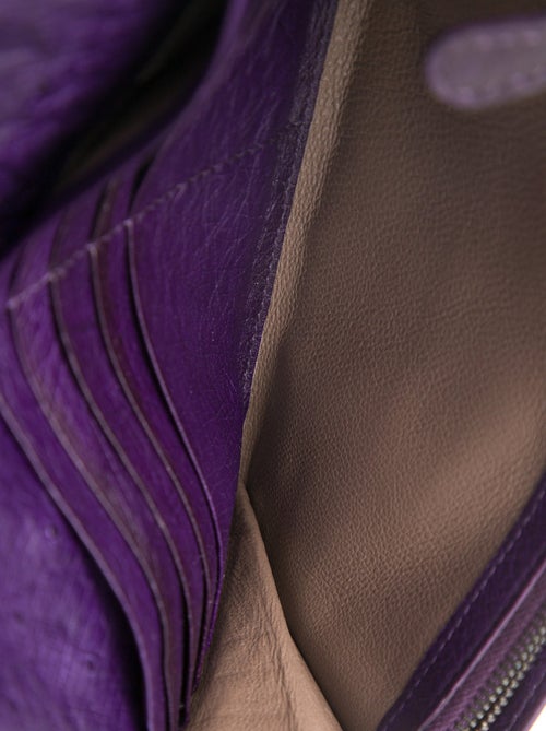 Bottega Veneta Intrecciato Weave Ostrich Continental Wallet