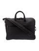 Bottega Veneta Intrecciato-Trimmed Ostrich Handle Briefcase