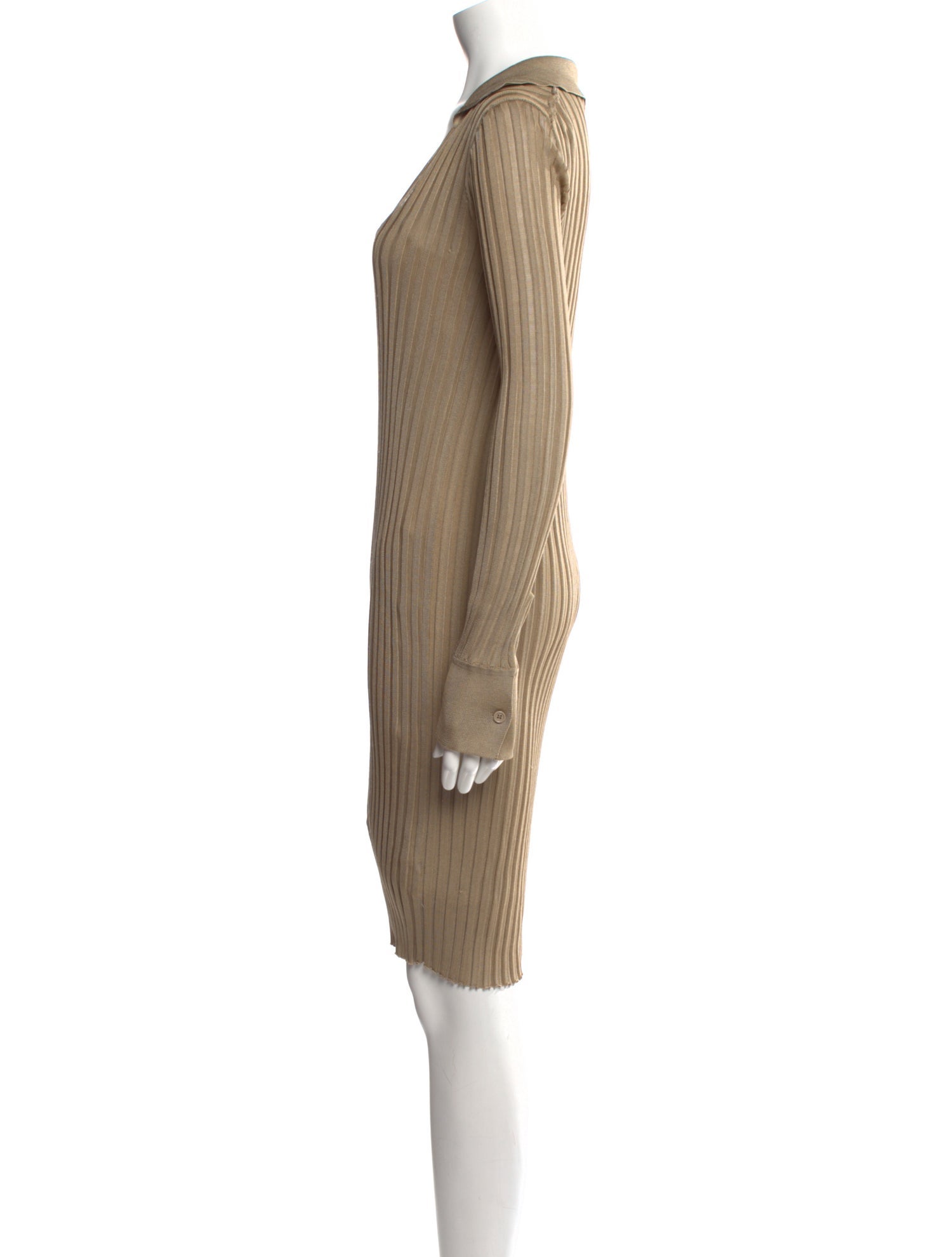 Bottega Veneta★素敵！Wool Blend Knee Length Sweater Dress Bottega Veneta 2020 Knee-Length Dress - Neutrals Dresses